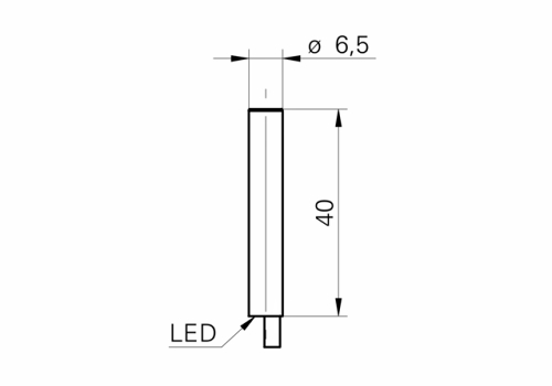 IR06.P02F-F40.NO1Z.7SCV 电感式接近开关的尺寸图